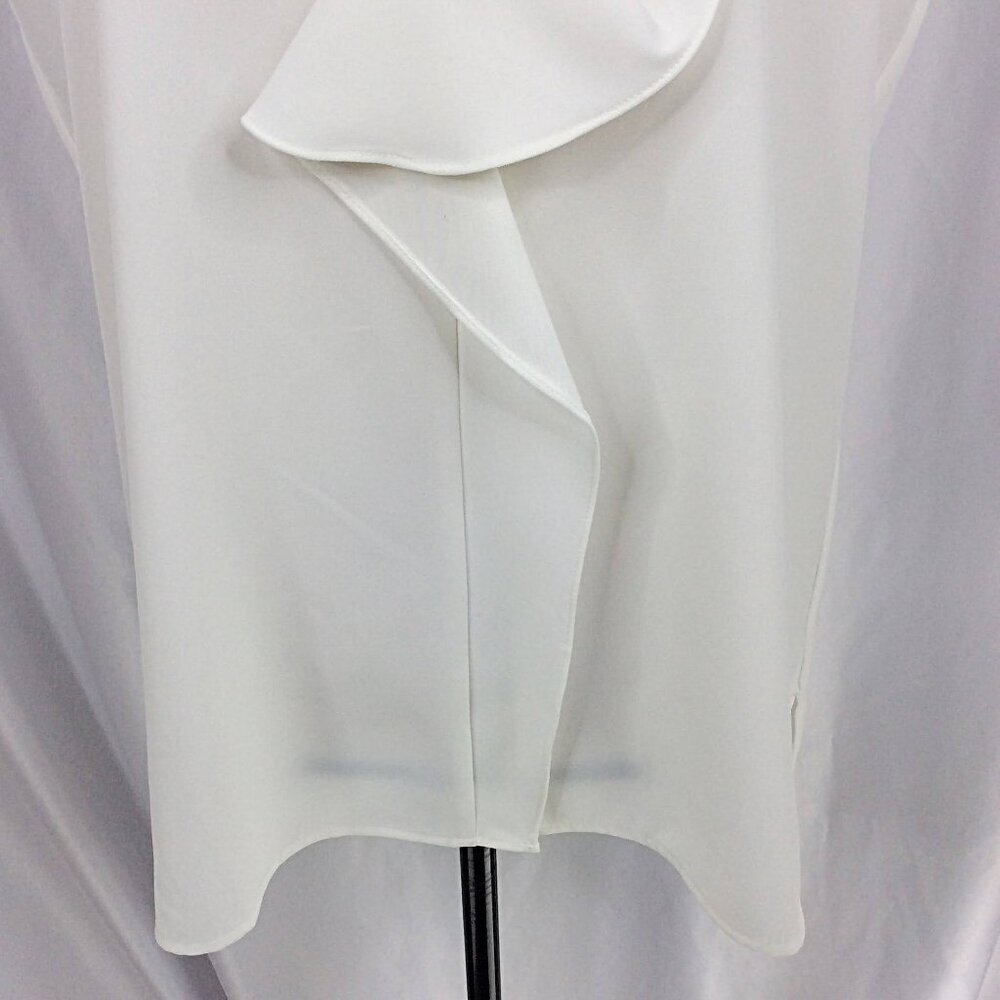Tommy Hilfiger Women's Tank Top Size Large White Ruffle Layered - Picture 6 of 9
